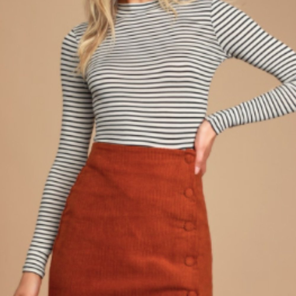 White Striped Top